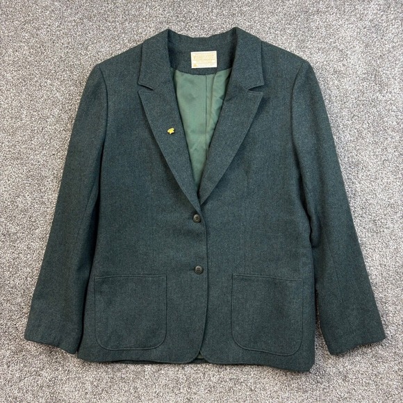 Vintage Pendleton Blazer Womens 12 Forest Green Sport‎ Coat Virgin Wool Button - Picture 1 of 8